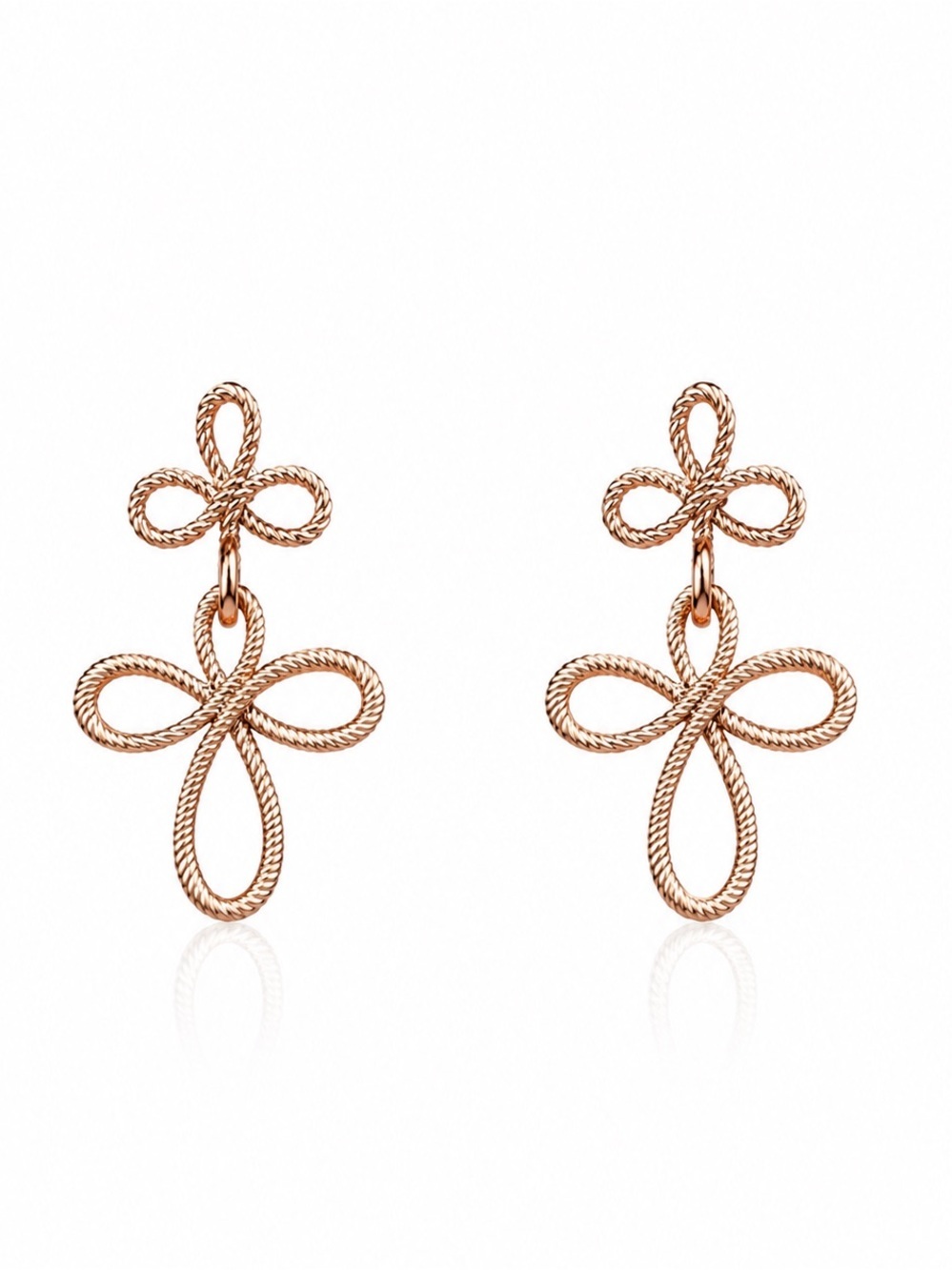 ⚜️ Elegant Gold Floral Drop Earrings 💫